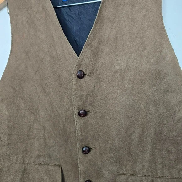 Vintage Mens Pendleton Western Americana Suede Leather Vest Sz M Ranch USA - Picture 3 of 9